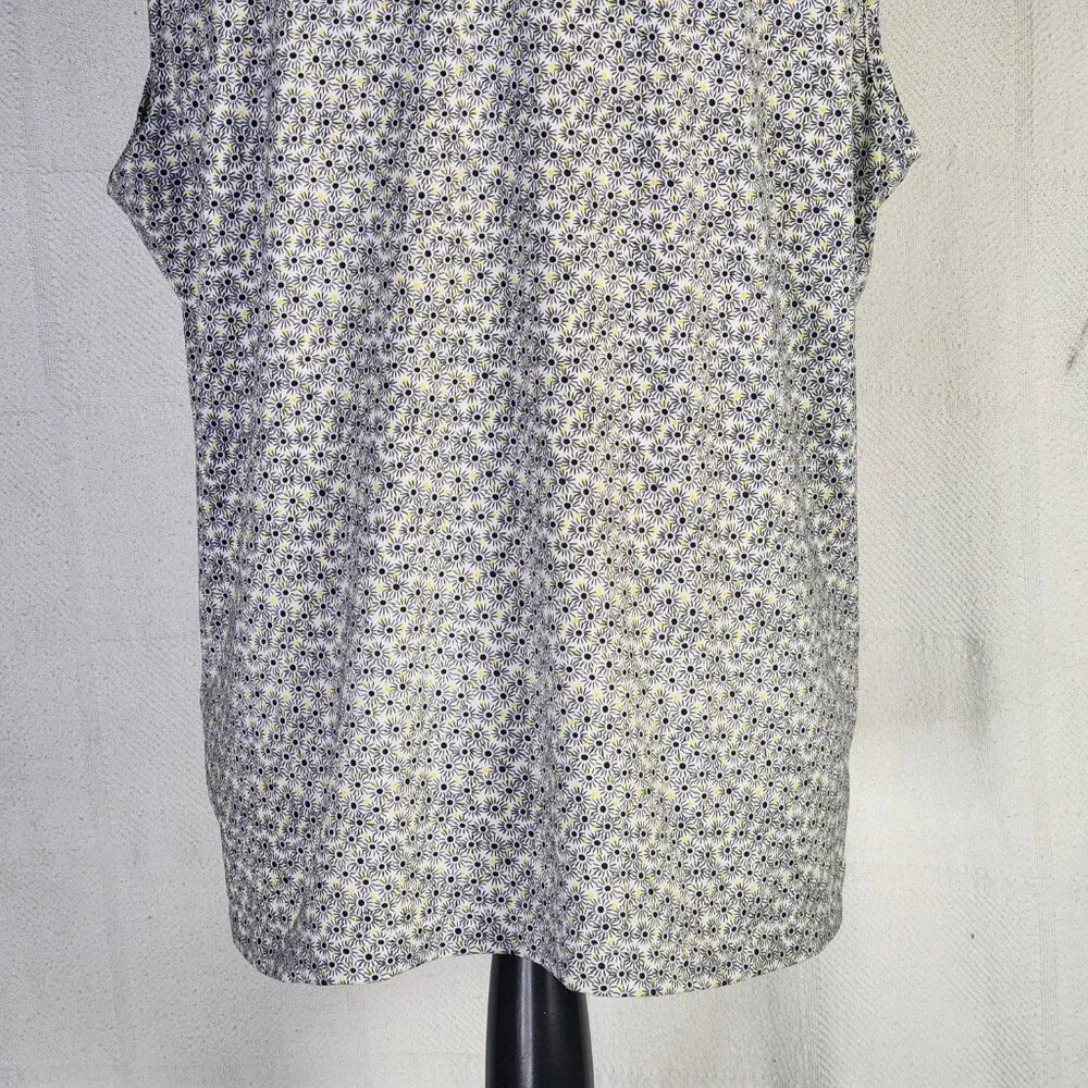 EP Pro Tour Tech Black White Yellow Floral Sleeveless Poly Span Golf Tank Sz XL - Picture 11 of 16